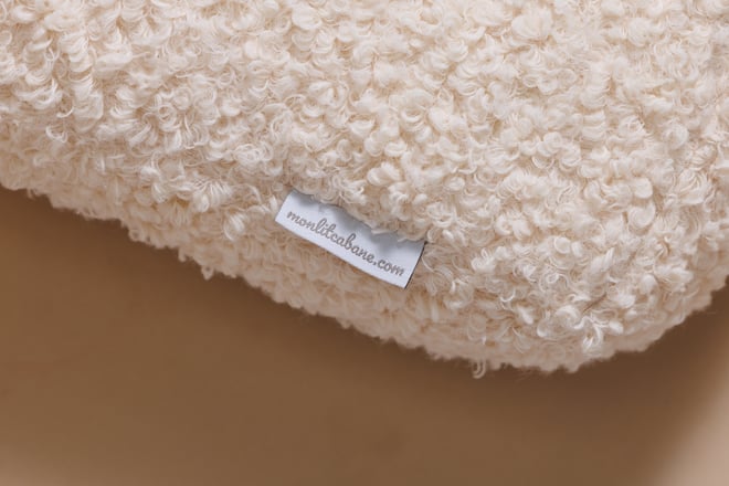 Cuscino Lettera L - Vanilla Boucle