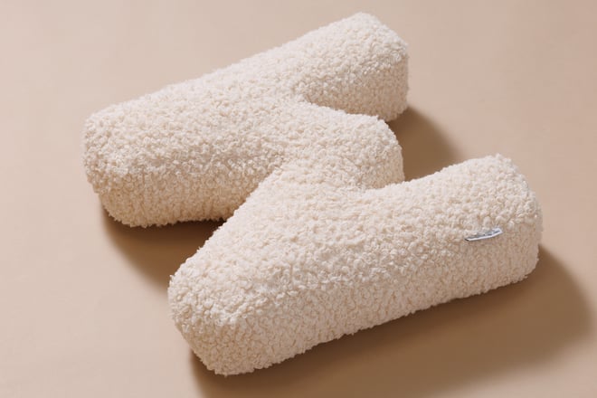 Cuscino Lettera M - Vanilla Boucle