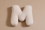Cuscino Lettera M - Vanilla Boucle