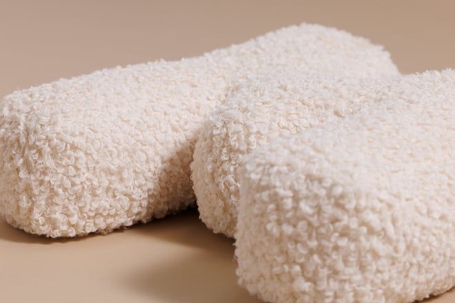 Cuscino Lettera M - Vanilla Boucle