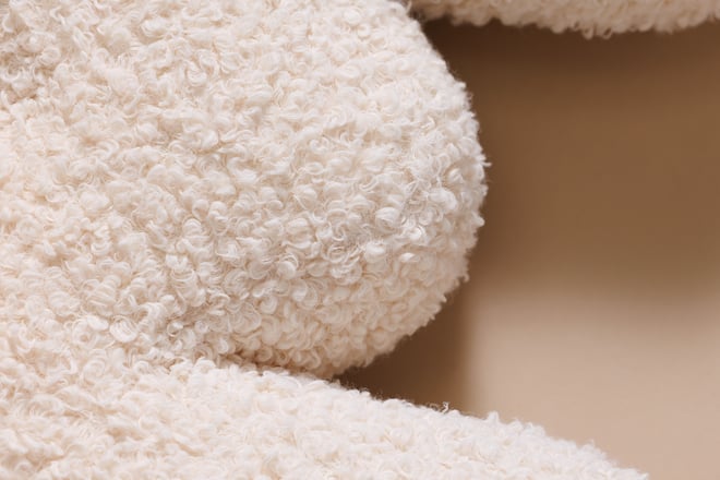 Cuscino Lettera M - Vanilla Boucle