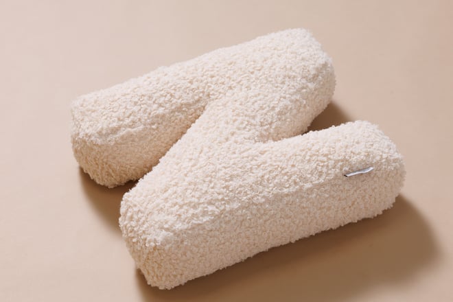 Cuscino Lettera N - Vanilla Boucle