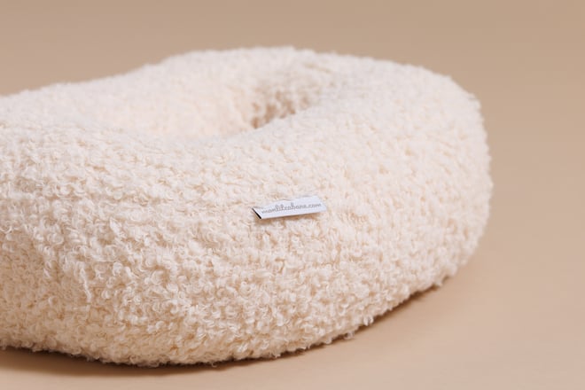 Cuscino Lettera O - Vanilla Boucle