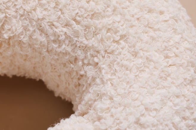 Cuscino Lettera O - Vanilla Boucle