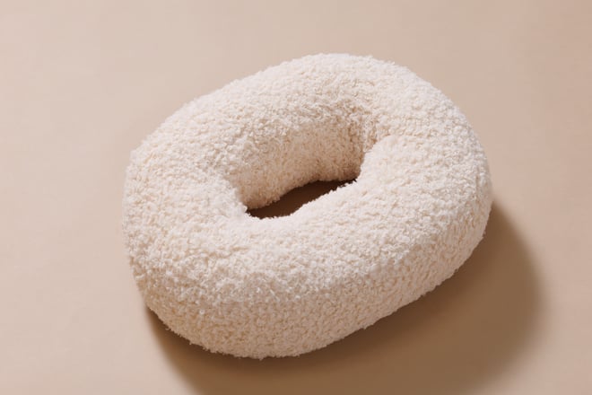 Cuscino Lettera O - Vanilla Boucle