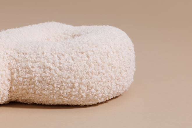 Cuscino Lettera P - Vanilla Boucle