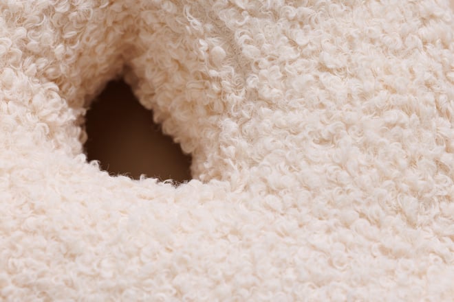 Cuscino Lettera P - Vanilla Boucle