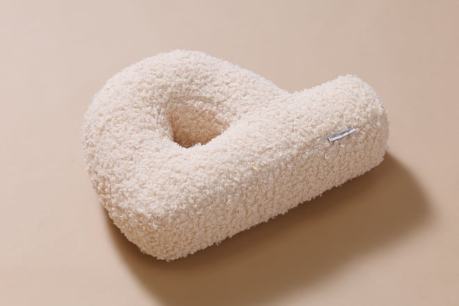 Cuscino Lettera P - Vanilla Boucle