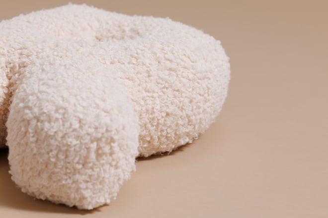 Cuscino Lettera R - Vanilla Boucle