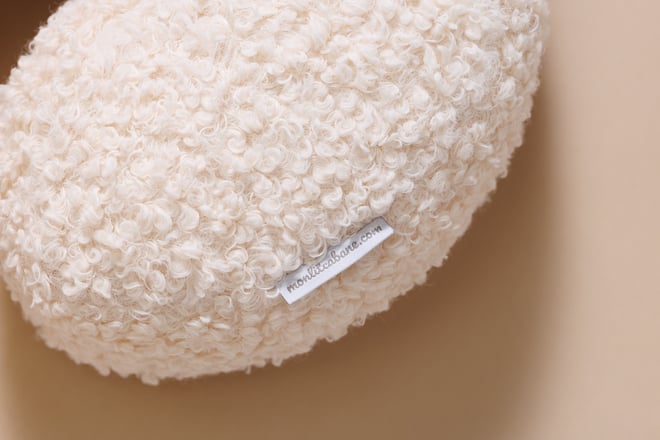 Coussin Lettre S - Bouclé Vanille