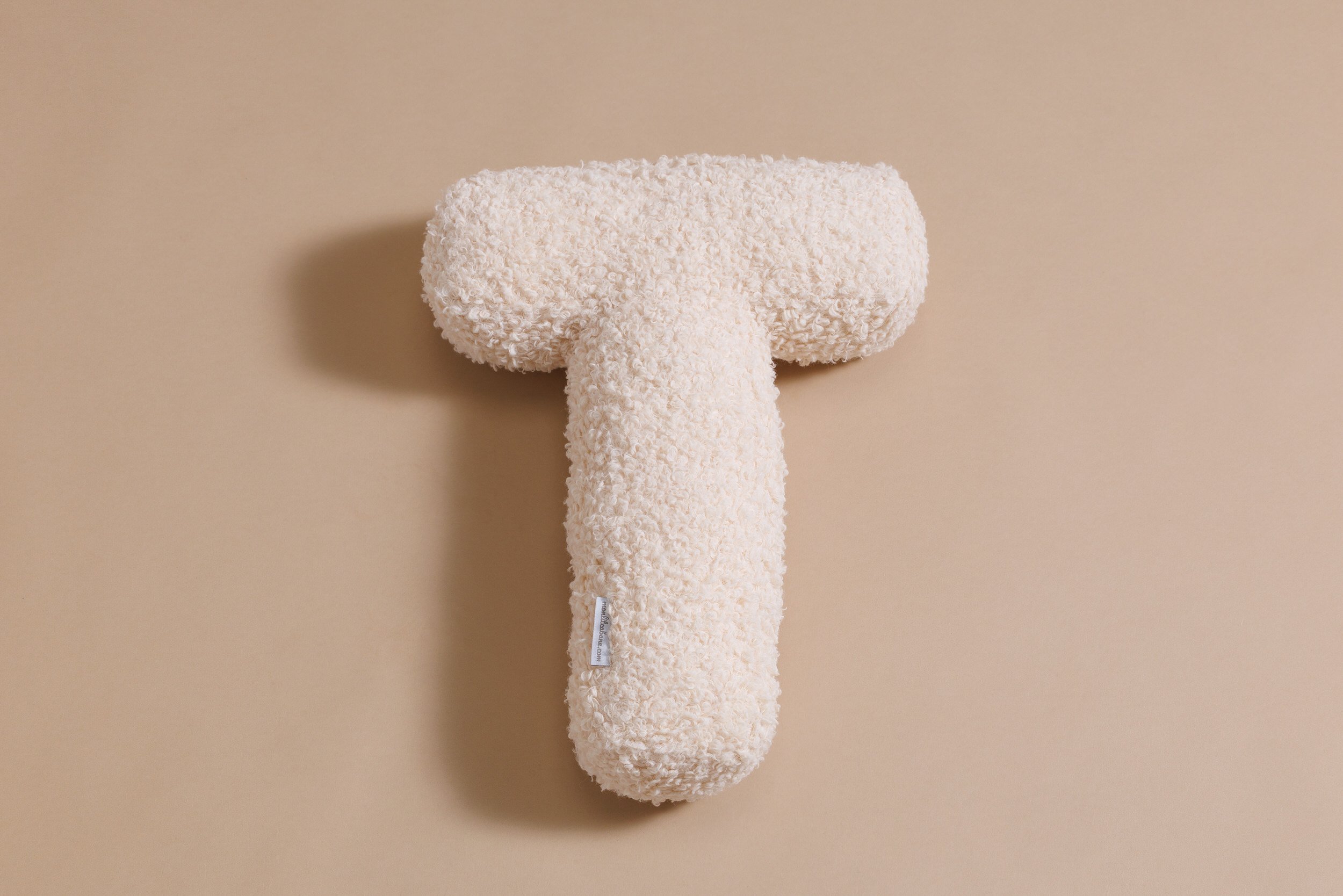 Letter Cushion T - Vanilla Boucle Letter Cushion T - Vanilla Boucle