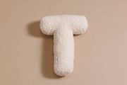 Letter Cushion T - Vanilla Boucle