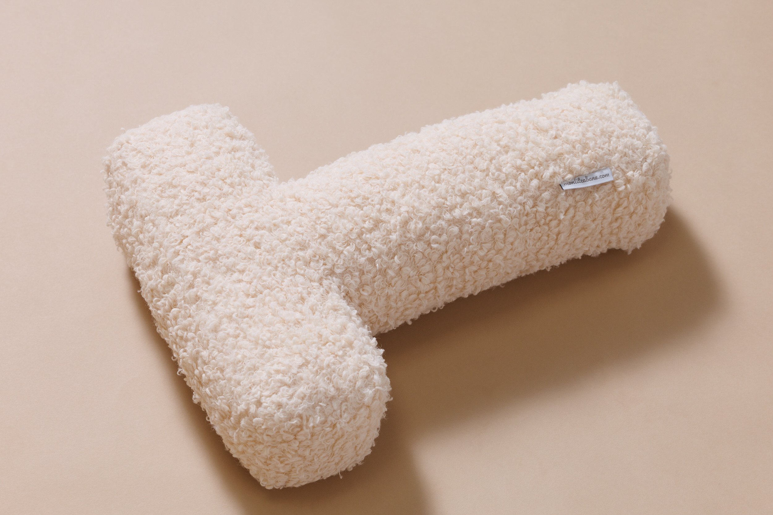 Letter Cushion T - Vanilla Boucle Letter Cushion T - Vanilla Boucle