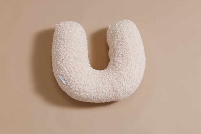 Cuscino Lettera U - Vanilla Boucle
