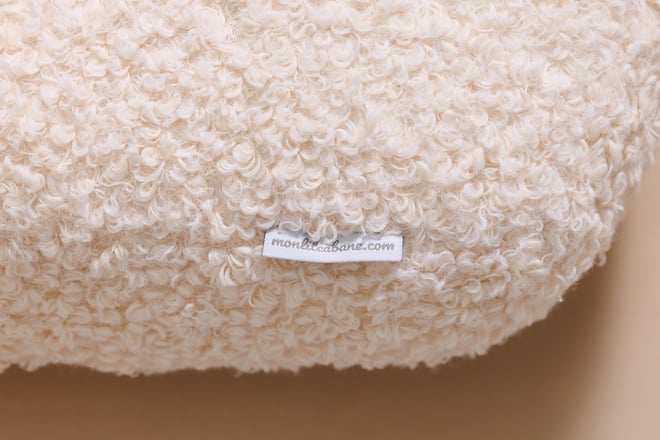Cuscino Lettera V - Vanilla Boucle