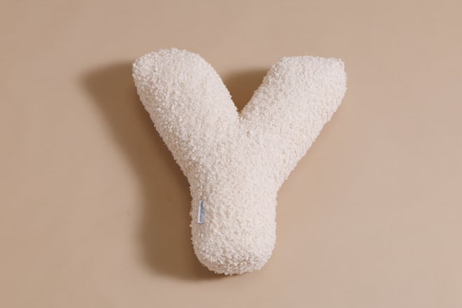 Cojín Letra Y - Vanilla Bouclé