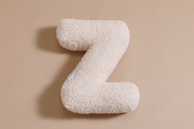Cuscino Lettera Z - Vanilla Boucle