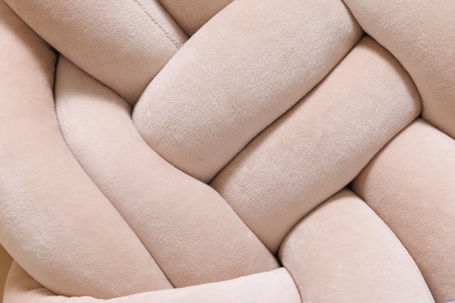 Coussin Noeud Beige