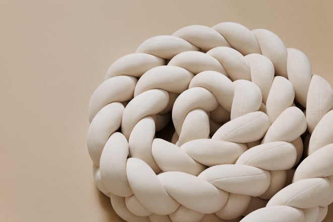 Almond Bed Bumper - 4 Ropes