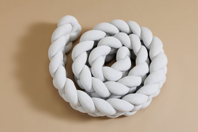 Light Grey Bed Bumper - 4 Ropes