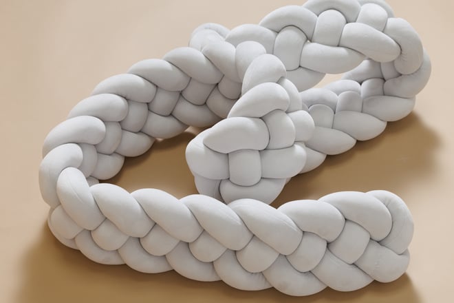 Light Grey Bed Bumper - 4 Ropes