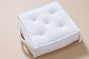 Pouf Bouclé Blanc