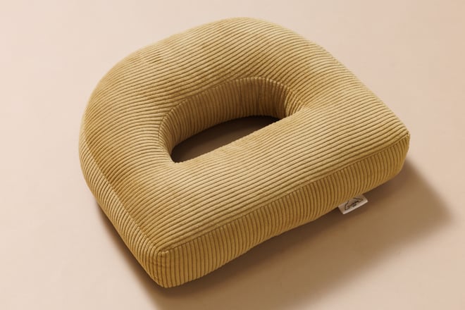 Letter Cushion D - Honey Corduroy