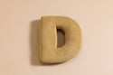 Letter Cushion D - Honey Corduroy