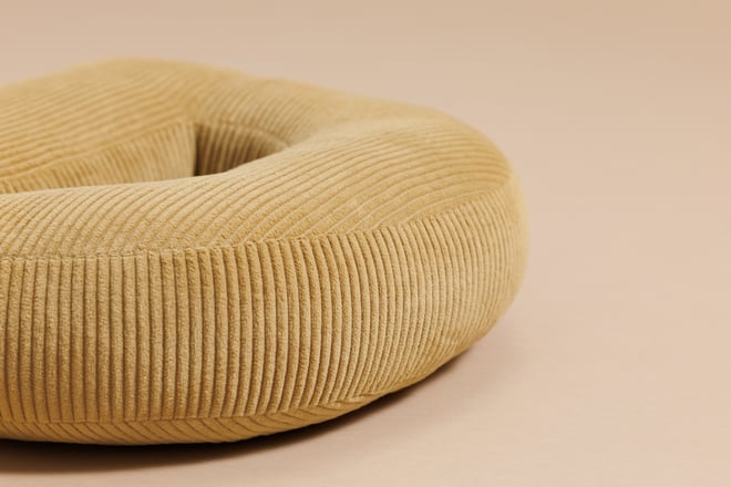 Letter Cushion D - Honey Corduroy