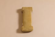 Coussin Lettre I - Velours Côtelé Miel