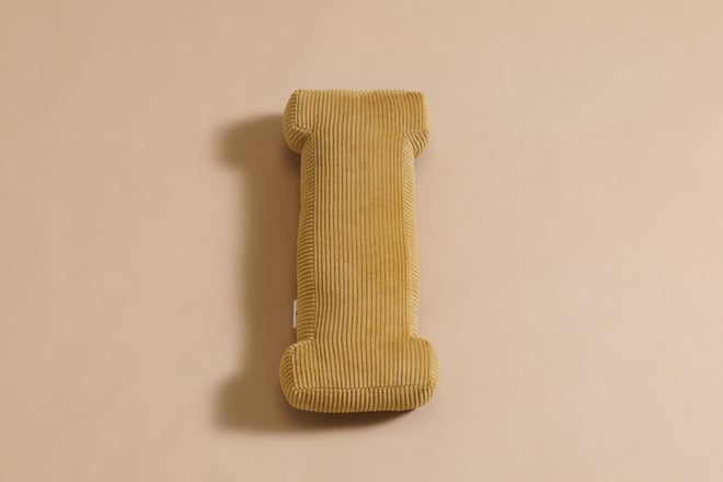 Buchstaben-Kissen I - Honig Kord