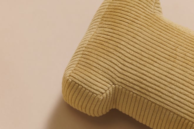 Letter Cushion I - Honey Corduroy