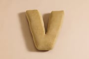 Letter Cushion V - Honey Corduroy