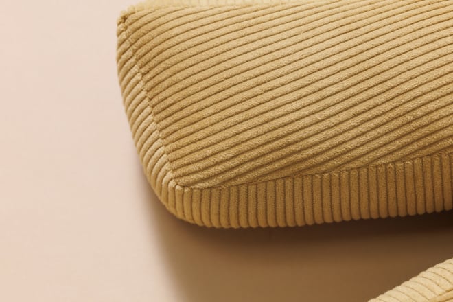 Letter Cushion V - Honey Corduroy