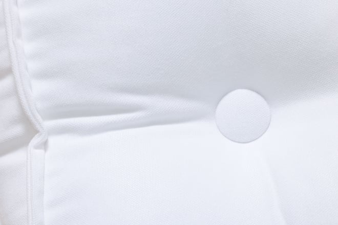 White Square Pouffe
