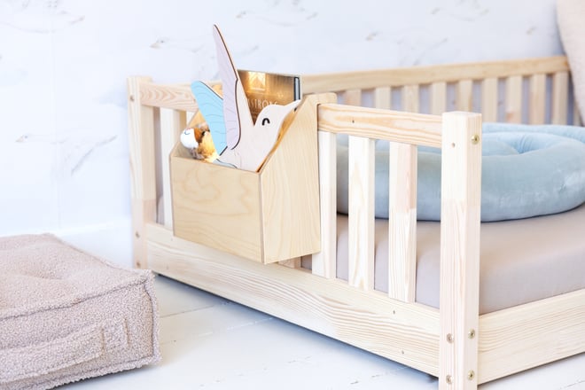 Wooden Bedside Organiser - Natural