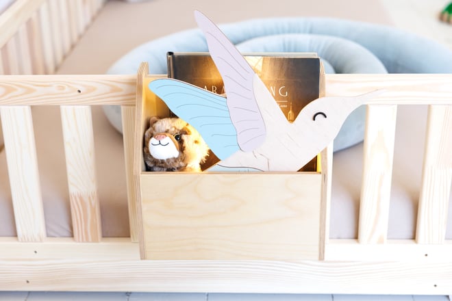 Wooden Bedside Organiser - Natural