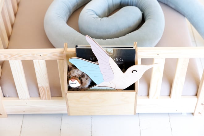 Wooden Bedside Organiser - Natural