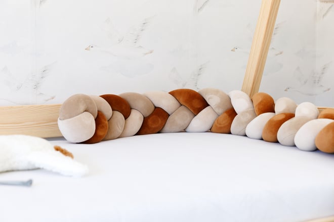 Paracolpi intrecciato 3 Spighe - Cappucccino, Beige i Cannella