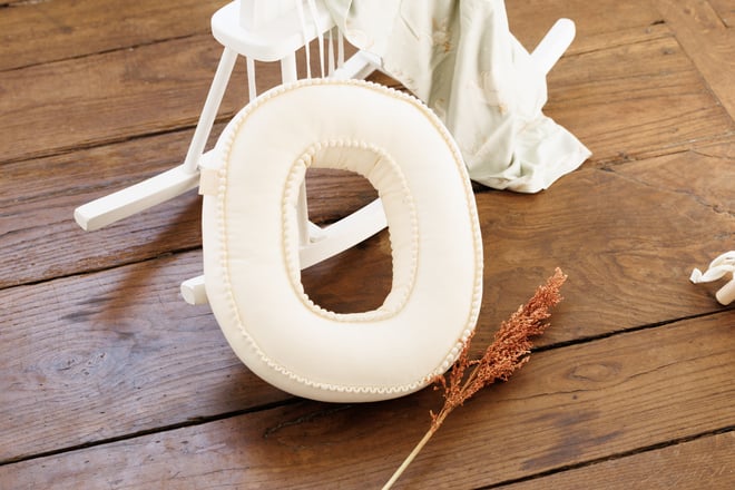 Letter Cushion O - Boho Vanilla