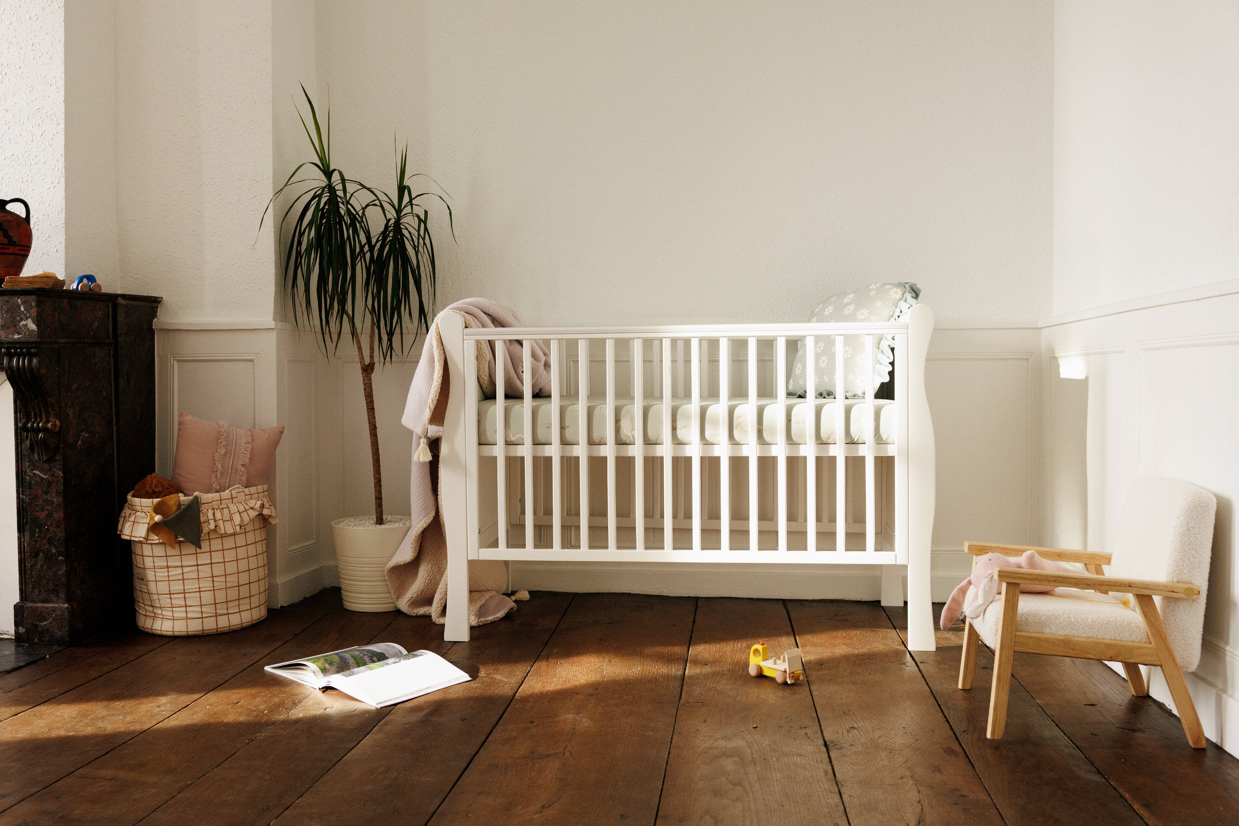 - Lit Bébé Stella 60x120 cm - Blanc - Blanc (Mon Lit Cabane) - Image 2