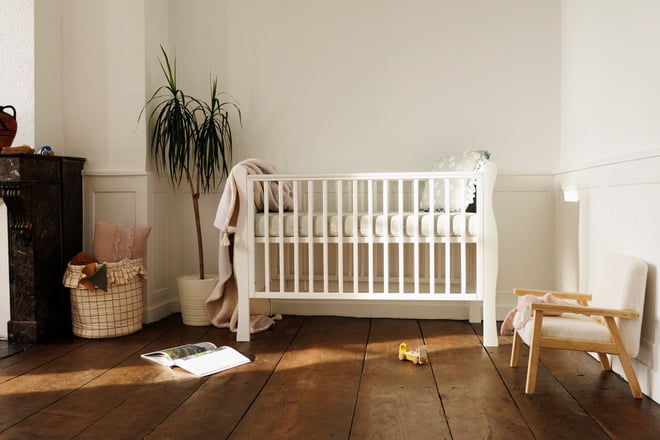 Babybett Stella Mitwachsend 70x140cm - Weiß
