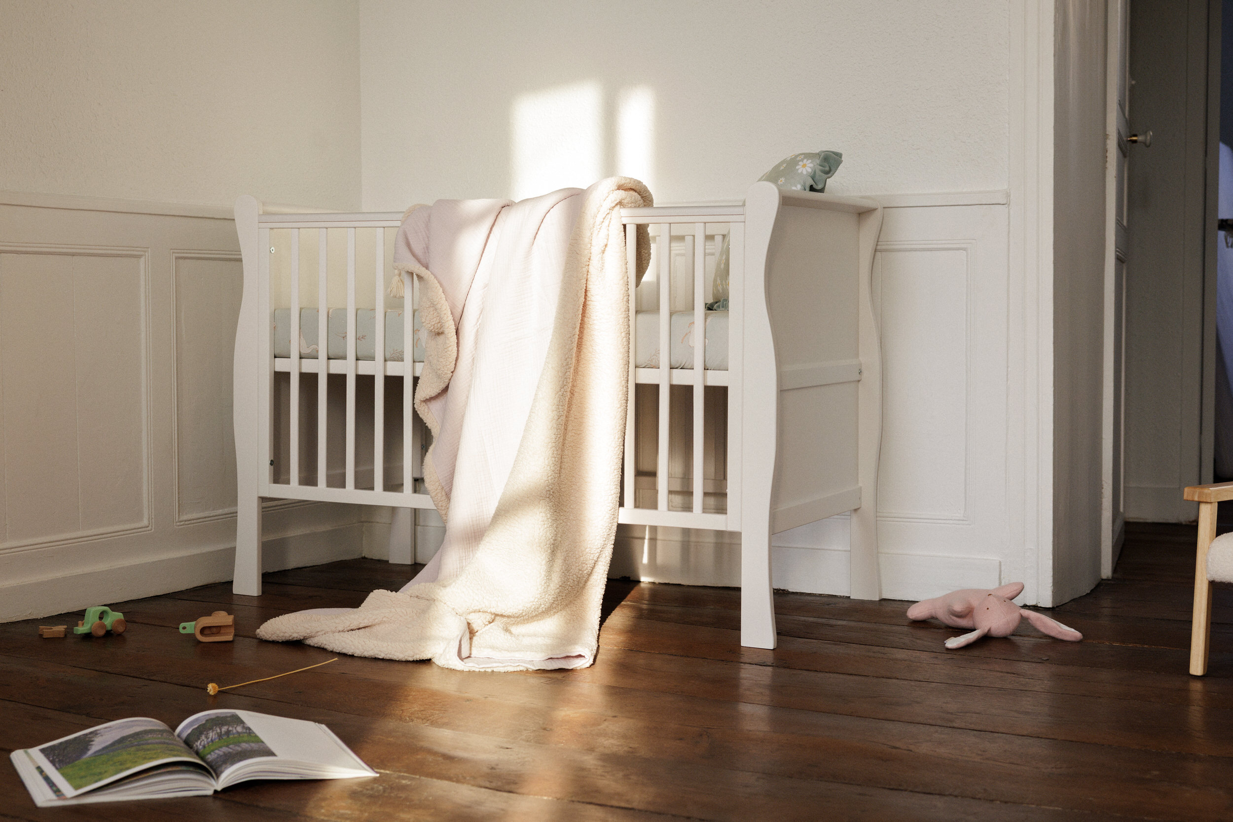 - Lit Bébé Évolutif Stella 70x140 cm - Blanc - Blanc (Mon Lit Cabane) - Image 4