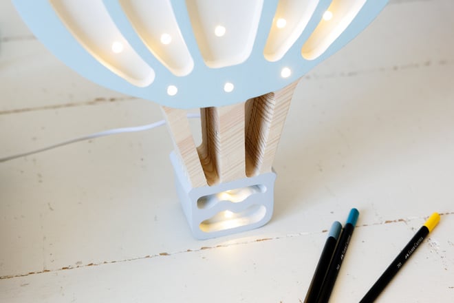 Lampe Little Lights Montgolfière Bleue LED