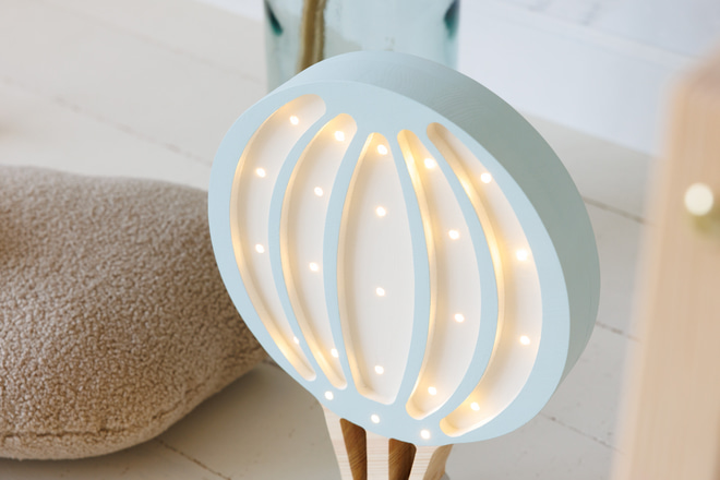 Lampa Little Lights Horkovzdušný balón Modrá LED