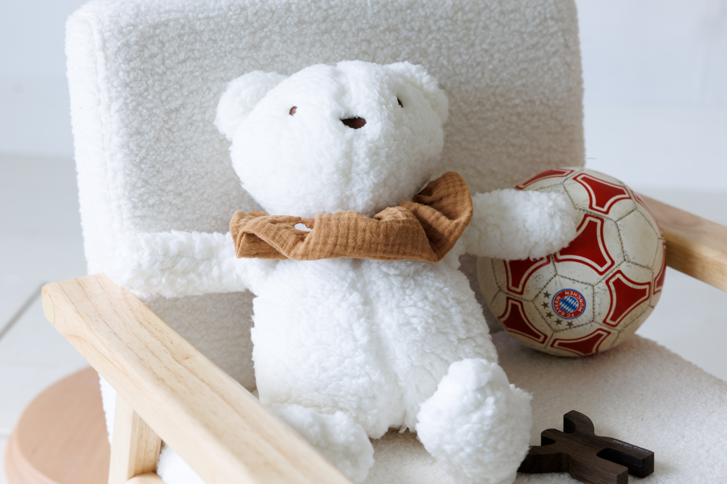 - Doudou Bouclé Teddy Écru - Blanc (Mon Lit Cabane) - Image 3