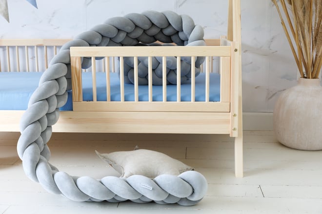 Contorno de Cama 4 cordas - Cinza Clássico