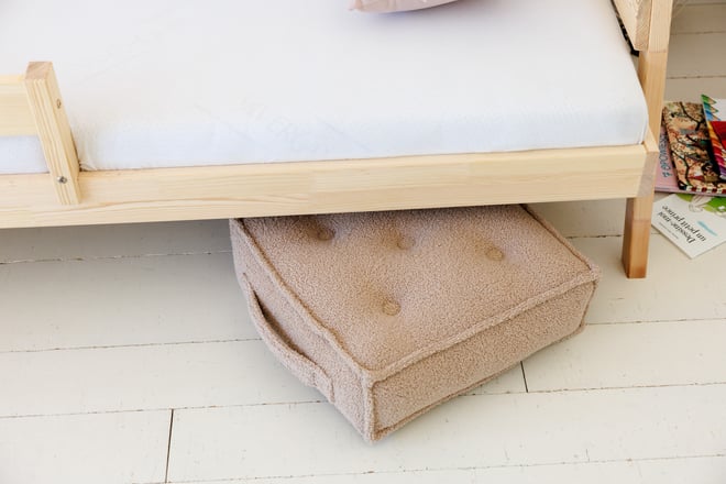 Pouf Bouclé Boho Chocolate