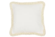 Cuscino Boho Vaniglia con Frangia