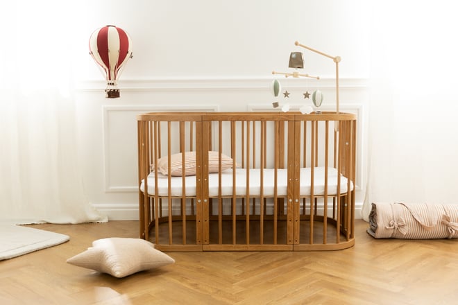 Berceau Évolutif Rectangulaire 7 en 1 avec Matelas - Vintage